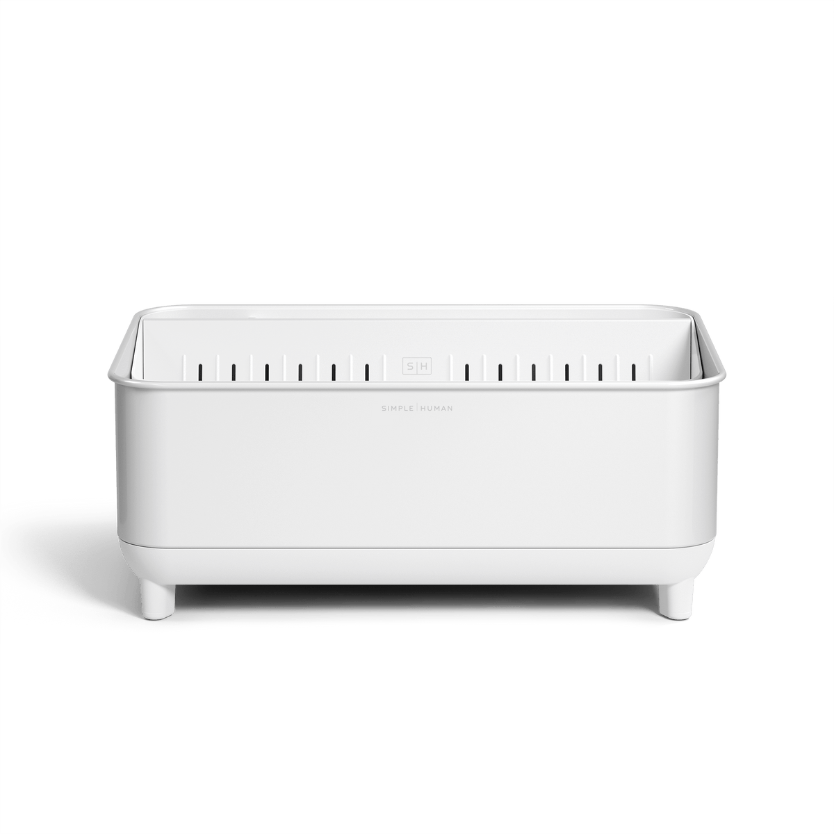 Front view of Simplehuman White Bottle Dock.